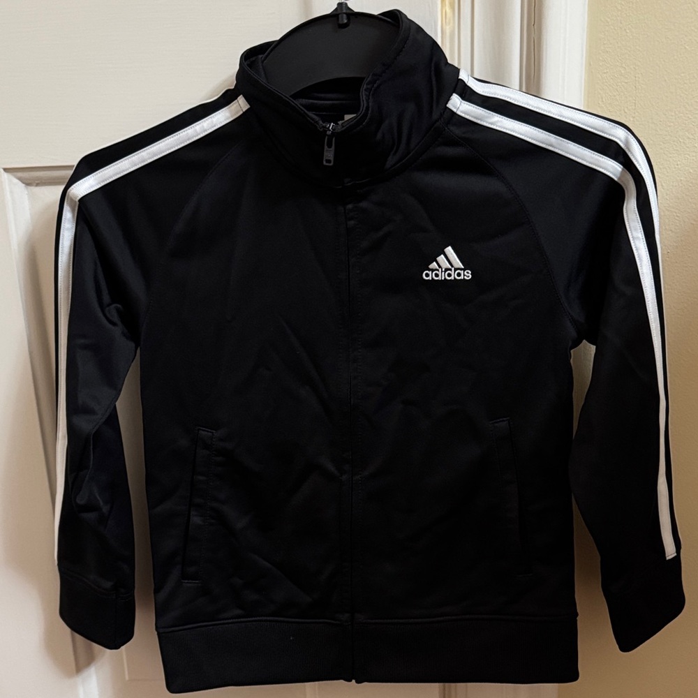 Adidas Kids Black and White track suit
